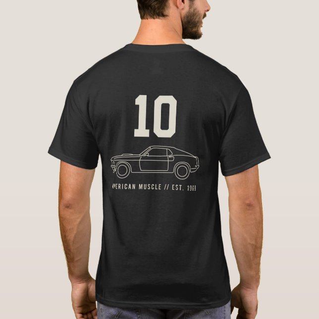 Minimalistisk Muscle No 10 Blockcore T Shirt (Baksida)