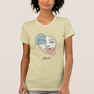 "Minimalistisk muse" Geometric Line Art Tee