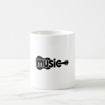 Minimalistisk musik gitarr mugg 