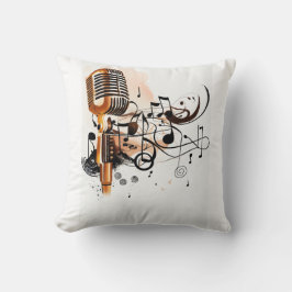 Minimalistisk musik - skal för svartvit penna kudde