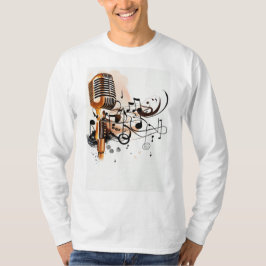 Minimalistisk musik - skal för svartvit penna t shirt