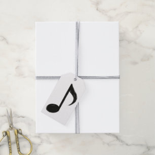 Minimalistisk musikalisk anteckning - Bläck Stil p Presentetikett