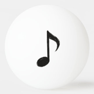 Minimalistisk musiknot – bläckpenselstil på  pingisboll