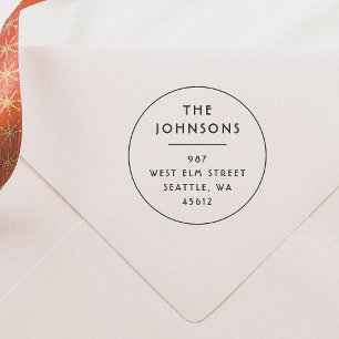 Minimalistisk Namn & Adress-typografi Stämpel
