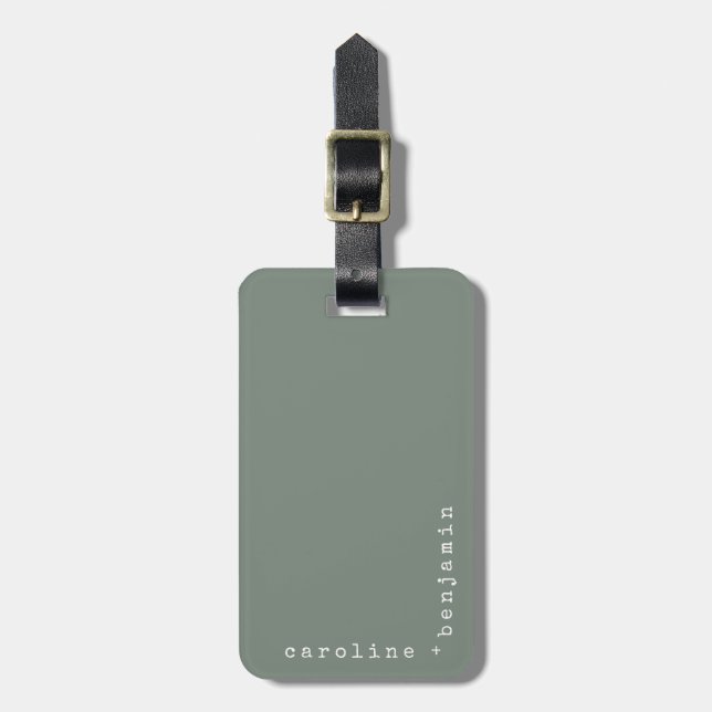 Minimalistisk Namn av skrivmaskin-typ Bagagebricka (Vertikal Framsida)