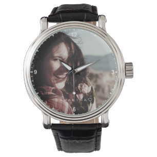 Minimalistisk Namn-fotomall för Personlig Armbandsur