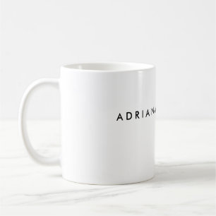 Minimalistisk Namn-Professionell i svart, vit Kaffemugg