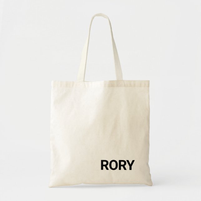 Minimalistisk Namn Tote Bag Tygkasse (Framsidan)