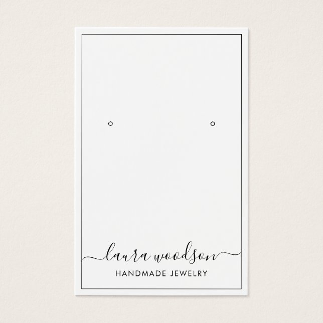 Minimalistisk Namn-typografi Gräns Visitkort (Framsida)