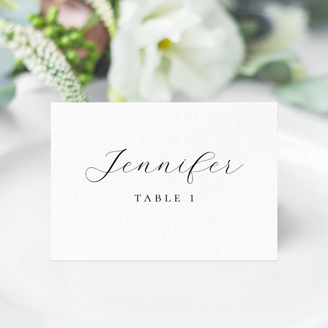Minimalistisk namnkort för gäster Bordskort (Minimalist Individual name Place Card)