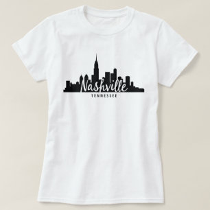Minimalistisk Nashville Skyline, Tennessee Stad T Shirt