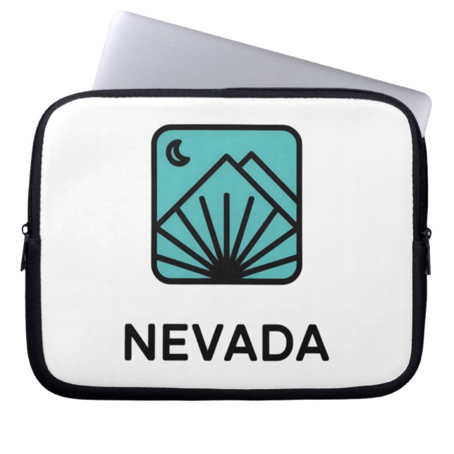 Minimalistisk nattlig landskapsdesign för berg laptop fodral (Framsidan)