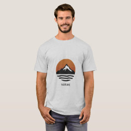 Minimalistisk natur bergs solnedgångsgrafik  t shirt