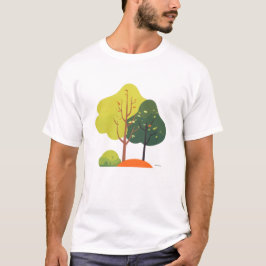 Minimalistisk Natur Träd Unisex Ledig T-Shirt
