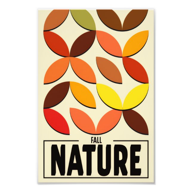 Minimalistisk naturaffisch – Höst Botanic Väggkons Fototryck (Framsidan)
