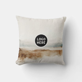 Minimalistisk naturlig akvarell abstrakt mönster kudde
