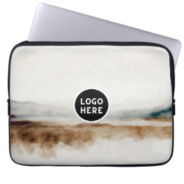 Minimalistisk naturlig akvarell abstrakt mönster laptop fodral