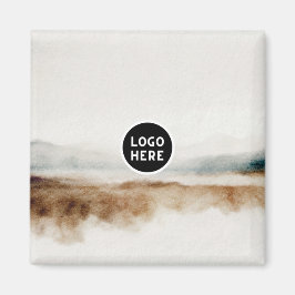 Minimalistisk naturlig akvarell abstrakt mönster magnet