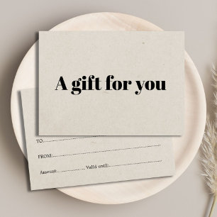 Minimalistisk naturlig Papper Struktur Light Beige Visitkort