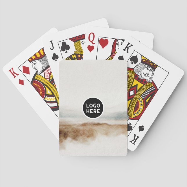 Minimalistisk naturvattensfärg, Abstrakt Mönster Casinokort (Baksidan)