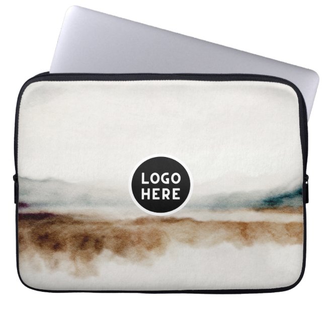 Minimalistisk naturvattensfärg, Abstrakt Mönster Laptop Fodral (Framsidan)