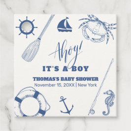 Minimalistisk nautical FishBoy Baby Shower Gåvor Etiketter