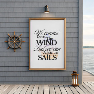 Minimalistisk Nautical Motivational Quote Poster