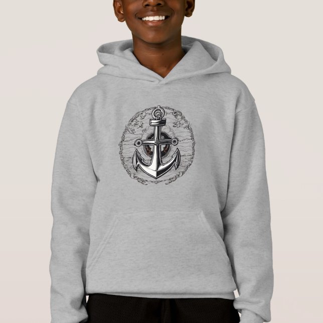 Minimalistisk nautisk ankar - Symbol för stabilite T Shirt (Framsida)
