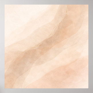Minimalistisk neutral abstrakt väggkonst – Beige O