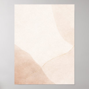 Minimalistisk neutral abstrakt väggkonstaffisch – poster