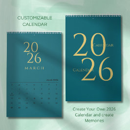 Minimalistisk neutral ton väggkalender kalender