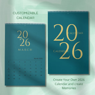 Minimalistisk neutral ton väggkalender kalender
