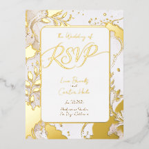 Minimalistisk neutral vattenfärg folie RSVP
