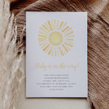 Minimalistisk Neutralt Boho Sol Baby Shower I