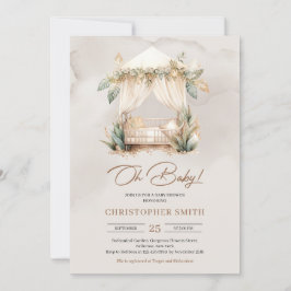 Minimalistisk neutralt-dagörsknoka tropiska grejer inbjudningar