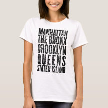 Minimalistisk New York City Boroughs Typography Ka