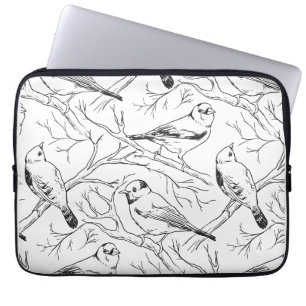 Minimalistisk nordamerikansk fågel Linje Konst Mön Laptop Fodral
