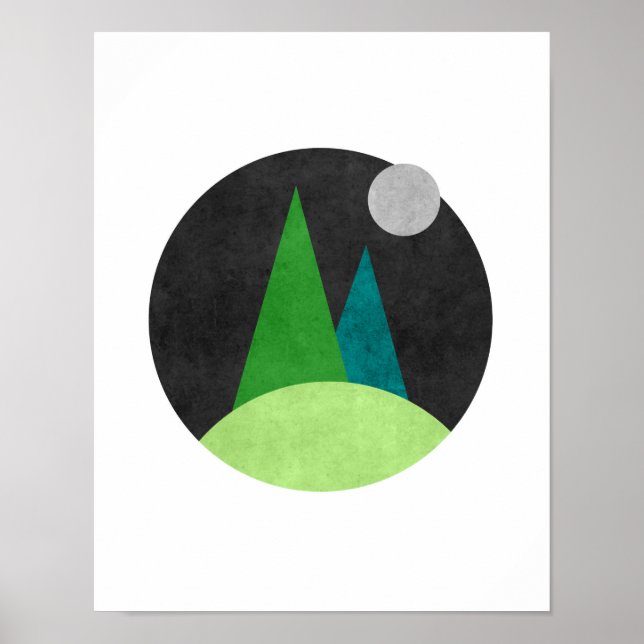 Minimalistisk nordisk Abstrakt Art Poster (Framsidan)