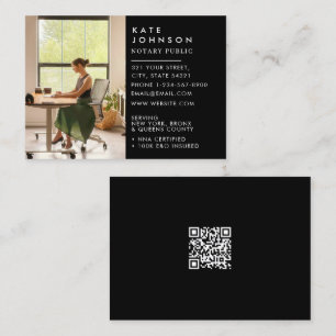 Minimalistisk notary Signing Agent Photo Professio Visitkort