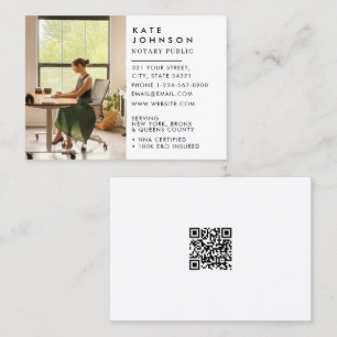 Minimalistisk notary Signing Agent Photo Professio Visitkort