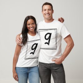 Minimalistisk Nummer 9 T Shirt