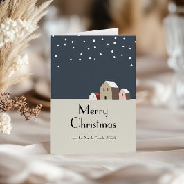 Minimalistisk nutida julby Modern Helgdag Kort