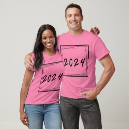 Minimalistisk Nyår 2024 T Shirt