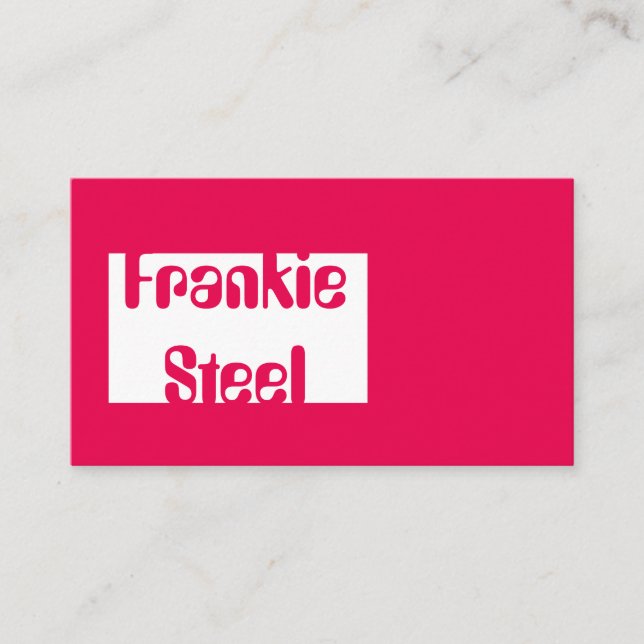 Minimalistisk nybörjare rosa och vitt affärskort visitkort (Framsida)