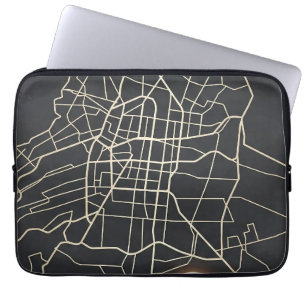 Minimalistisk NYC-fotbollskartnål Linje Konst Laptop Fodral