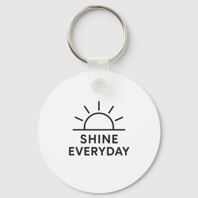 Minimalistisk nyckelkedja för "Shine Dagaily" Nyckelring (Framsida)