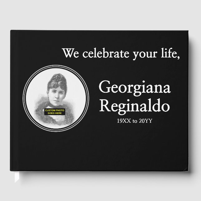 Minimalistisk och anpassad minnesbok gästböcker (Framsida)