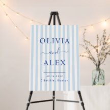 Minimalistisk och Chic Blå Fransk Personlig Bröllo