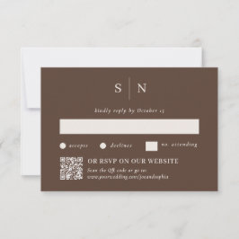 Minimalistisk och Chic Brun | Traditionell och QR- OSA Kort