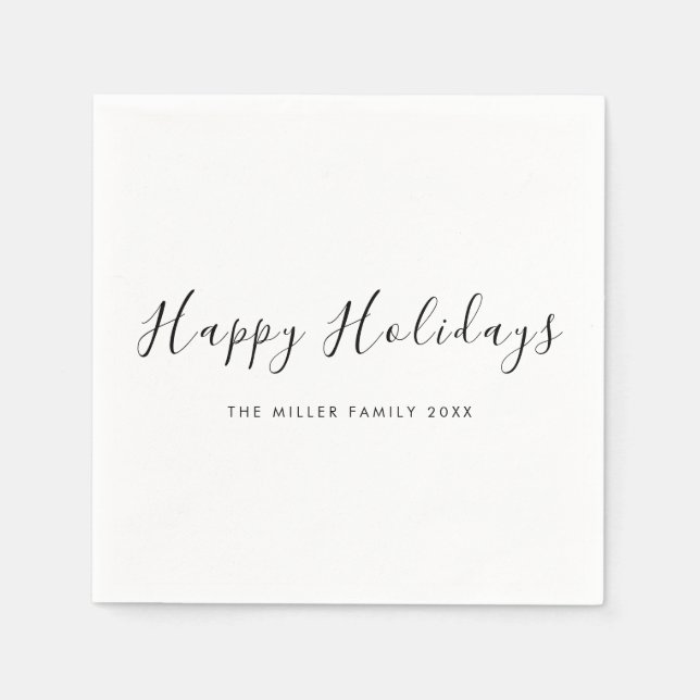 Minimalistisk och Chic | Glad Jul Servetter (Framsidan)